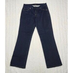 Express Editor Boot Low Rise Dark Wash Denim Jeans Womens Size 4S Vietnam
